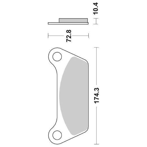 553LF SBS PASTIGLIA FRENO POST per HARLEY DAVIDSON 1340 FLT 80 Tour Glide 1983-0