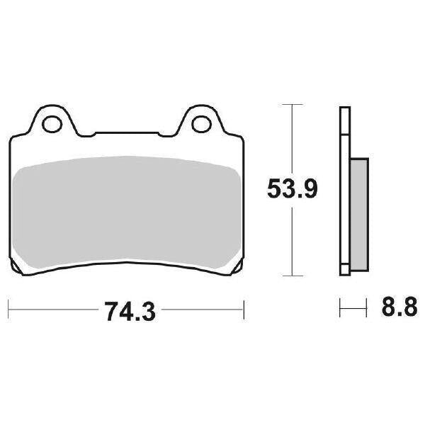 613HF SBS PASTIGLIA FRENO ANT DX o SX per YAMAHA 1200 FJ 1988-1992