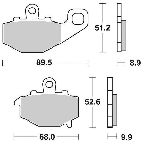 687HF SBS PASTIGLIA FRENO POST per KAWASAKI 1000 Ninja ZX-10R 2008-2009