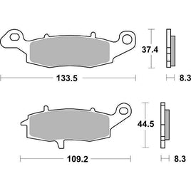 704RST SBS PASTIGLIA FRENO ANT per SUZUKI 500 GS 2001-2008