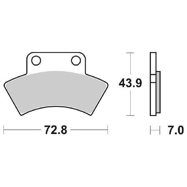 717ATS SBS PASTIGLIA FRENO POST per POLARIS 250 4X4 1993-1993