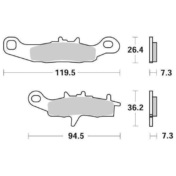 726CS SBS PASTIGLIA FRENO ANT per SUZUKI 85 RM RB 2005-2012