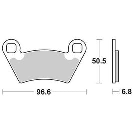 800ATS SBS PASTIGLIA FRENO POST DX o SX per POLARIS 500 Ranger 6X6 2002-2005