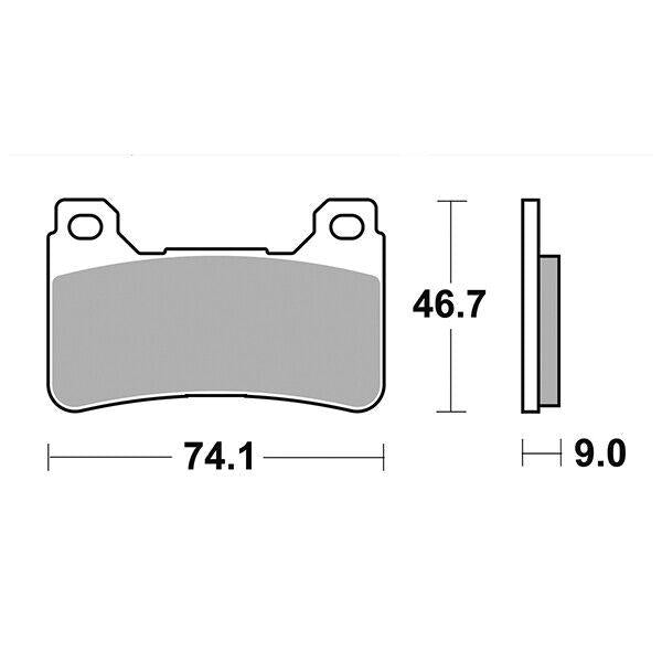 809DS-2 SBS PASTIGLIA FRENO ANT DX o SX per HONDA 800 VFR F ABS 2014-2016