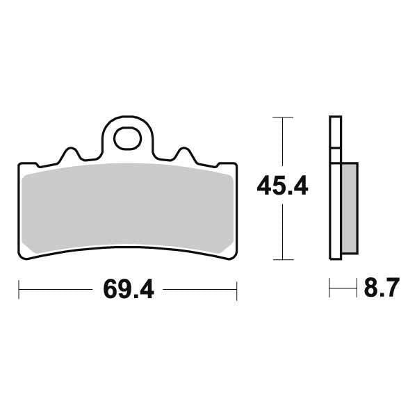 877HF SBS PASTIGLIA FRENO ANT per HUSQVARNA 125 Svartpilen 2021-2021