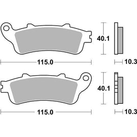 880LS SBS PASTIGLIA FRENO POST per HONDA 1800 GL Gold Wing 2012-2017