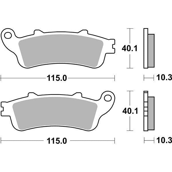 880LS SBS PASTIGLIA FRENO POST per HONDA 1800 GL Gold Wing 2012-2017