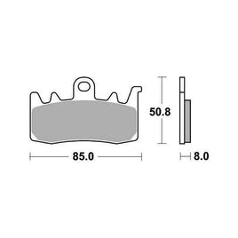 900DS1 SBS PASTIGLIA FRENO ANT DX o SX per BMW 1200 R NINE T 2014-2024