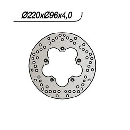 147 NG DISCO FRENO POST per APRILIA 250 Leonardo / Leonardo ST 1999-2004