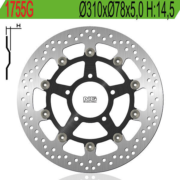 1755G NG DISCO FRENO ANT DX o SX per TRIUMPH 600 Baby Speed 2001-2002