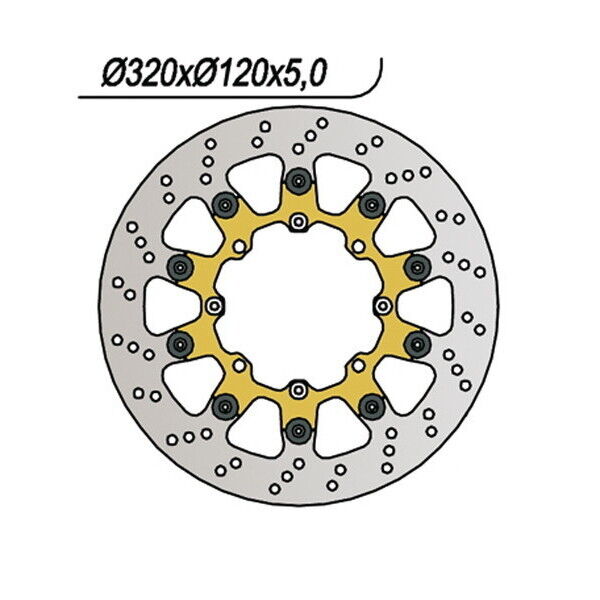 722 NG DISCO FRENO ANT per HUSQVARNA 360 WR 2T 2000-2002
