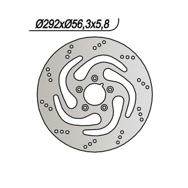 737 NG DISCO FRENO POST per HARLEY DAVIDSON 883 XLC Sportster Custom 2004-2010