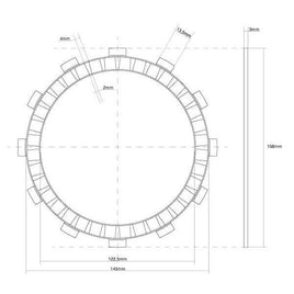 FCC FRIZIONE DISCO SINGOLO GUARNITO originale per KAWASAKI 800 W 2011-2018