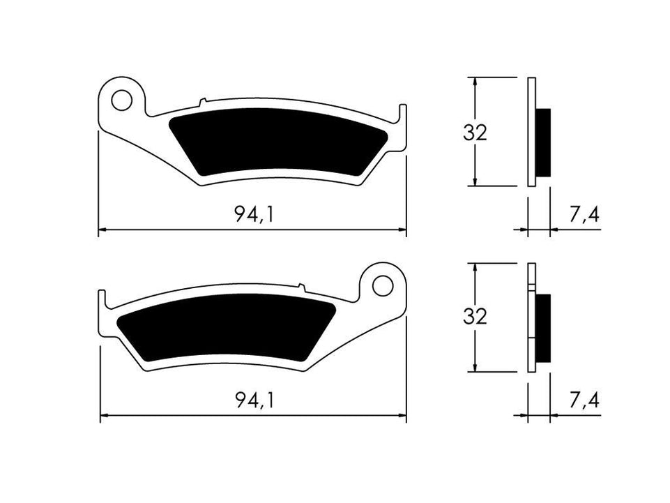 H132 PASTIGLIE FRENO ANTERIORI ORGANICHE per Honda 500 CR R 87-94