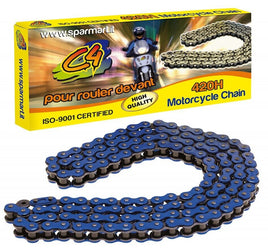Catena rinforzata 420 1-2X1-4 Maglie 134 blu C4 per Yamaha TZR 50 AM6 2005-2006