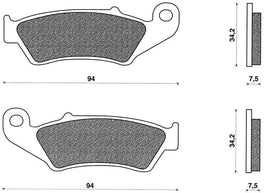Coppia pastiglie freno Anteriori per Honda CRF 450X - 450-2005-2015