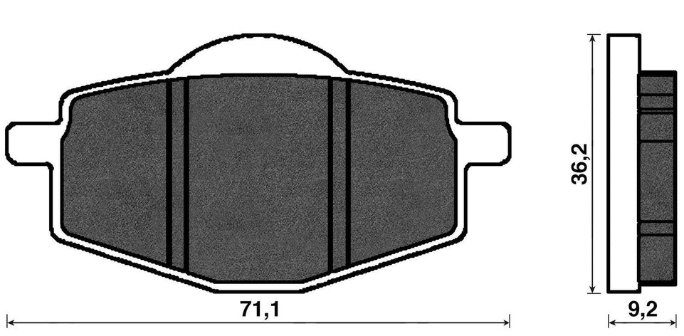 Coppia pastiglie freno Anteriori C4 per Yamaha YBR 125 4T 2005-2006