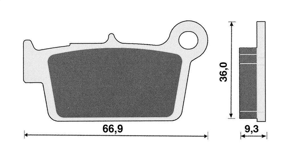 Coppia pastiglie freno Posteriori C4 per Beta RR Enduro 250 4T mot KTM 2005-2007