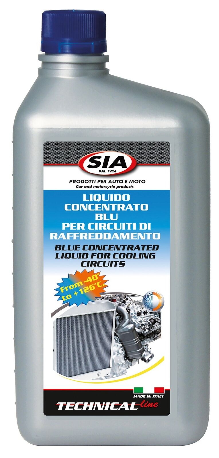 Liquido di raffreddamento -40° / +126° 1lt. inibito blu