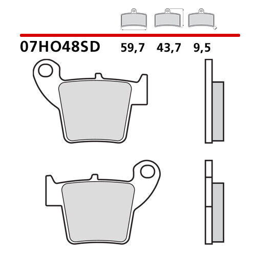 Pastiglie Brembo per Honda CR 250 (02-07) posteriori standard