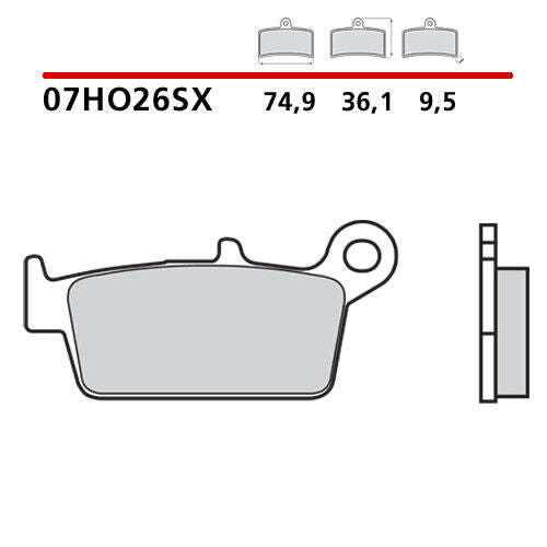 Pastiglie Brembo per Suzuki RM 125 (96-12) posteriori race