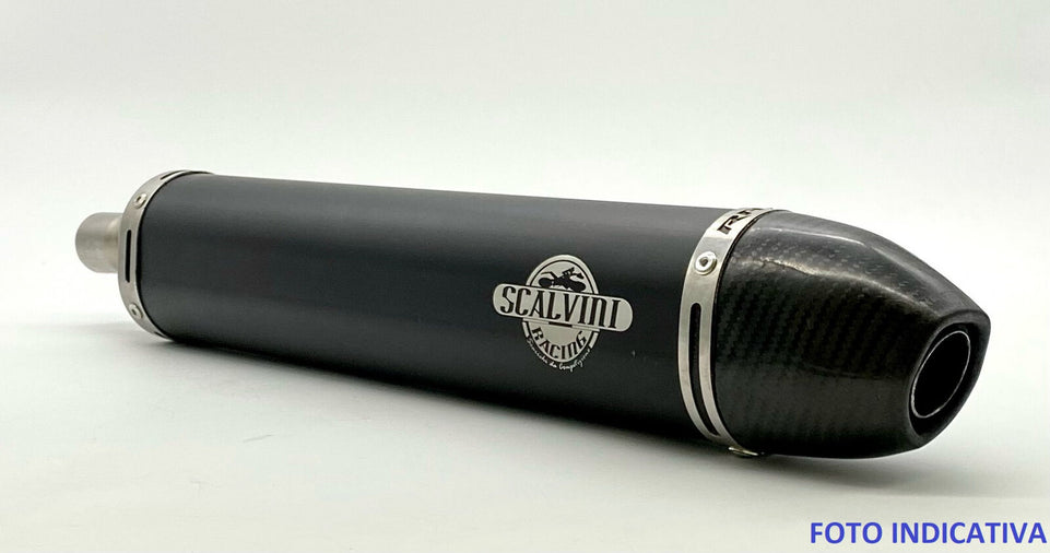 Scalvini Husqvarna 250 TE (17-19) - Silenziatore Marmitta Scarico Nero-Carb
