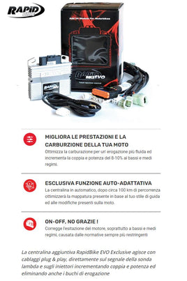 RAPIDBIKE KIT CENTRALINA CABLAGGIO EVO per HONDA CBF 300 2015 2016