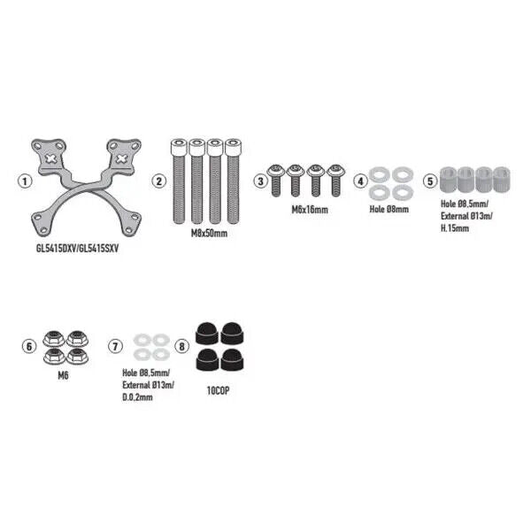 KAPPA Kit Attacchi Per Parabrezza Per Royal Enfield Continental GT 650 2020-2023