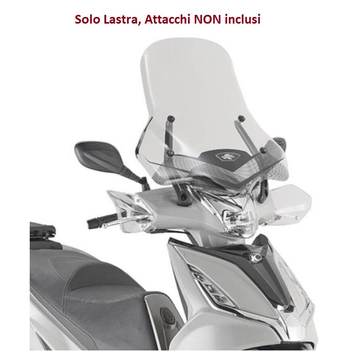 KAPPA Parabrezza Trasparente Solo Lastra Per Kymco Agility 300 R16 2019-2023