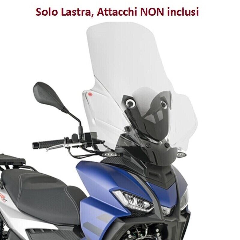 KAPPA Parabrezza Trasparente Solo Lastra 74X61Cm Per Aprilia SR GT 125 2022-2023