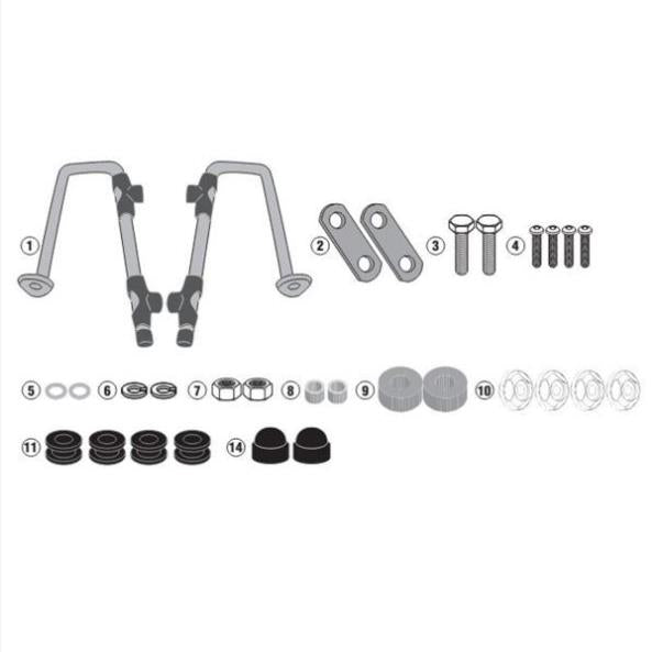 KAPPA Kit Attacchi Per Parabrezza Per Honda Super Cub C125 2018-2021