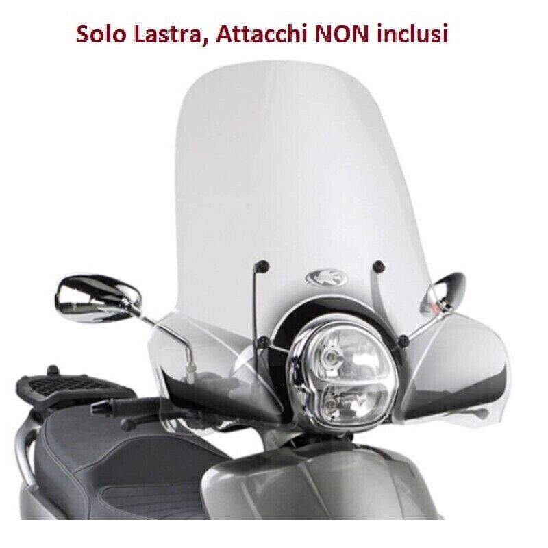 KAPPA Parabrezza Trasparente Solo Lastra Per Aprilia Scarabeo 250 2007-2016