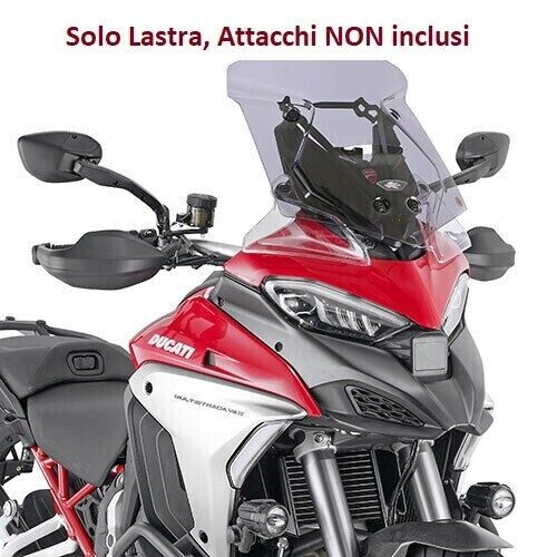 KAPPA Lastra Cupolino Fumé Spoiler 45,5X38Cm Per Ducati Multistrada V4 2021-2023