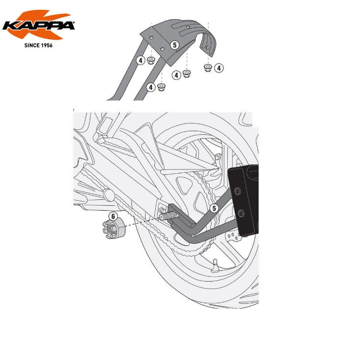 KAPPA Kit Montaggio Per Parafango KRM01/KRM02 Per Honda NC 750 X 2021-2023
