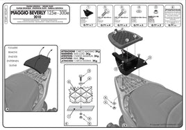 KAPPA Attacco Per Piastra Bauletto Monolock Per Piaggio Beverly 300ie 2010-2020