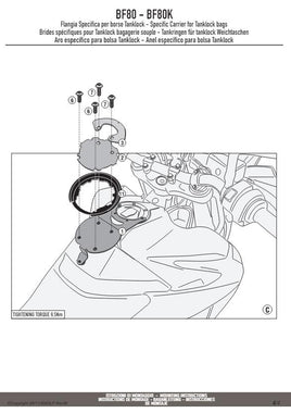 KAPPA Flangia Per Borsa Da Serbatoio Tanklock Per KTM 890 SMT 2023