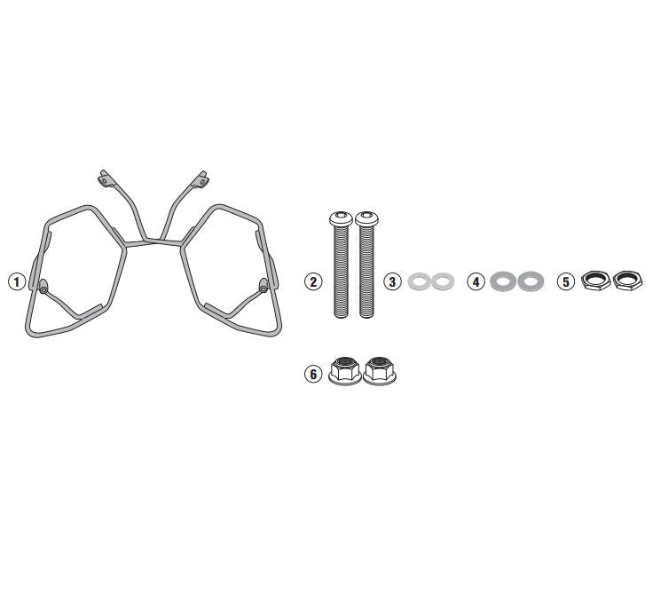KAPPA Telaietti Laterali Per Borse Morbide Per Yamaha MT-07 2021-2023