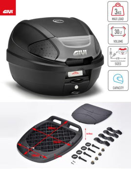 Givi Kit Bauletto E300NT2B 30LT+ + Piastra universale PIAGGIO Typhoon 50 125