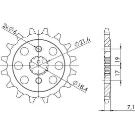 PIGNONE P520 - Z13 PER HONDA 250 XR R 1996-2004