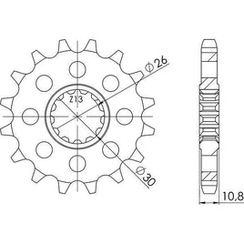 PIGNONE P530 - Z16 PER YAMAHA 1000 FZS Fazer 2001-2005