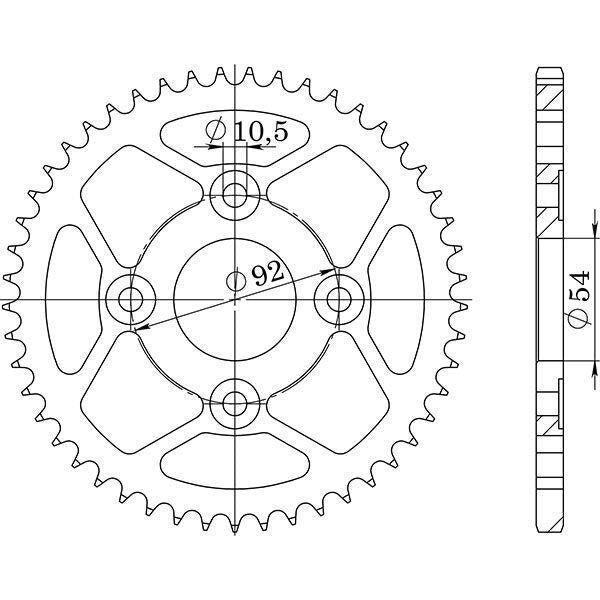 CORONA IN ACCIAIO P428 - Z45 PER YAMAHA 125 RD LC 1986-1986