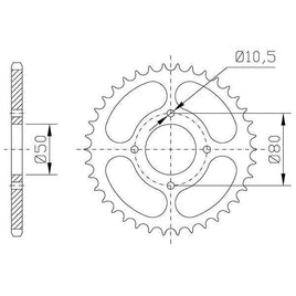 CORONA IN ACCIAIO P520 - Z32 PER E-TON 150 EXL Yukon ST 4T 0-0