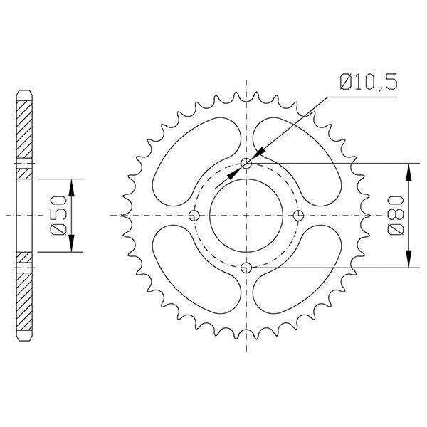 CORONA IN ACCIAIO P520 - Z32 PER E-TON 150 EXL Yukon ST 4T 0-0