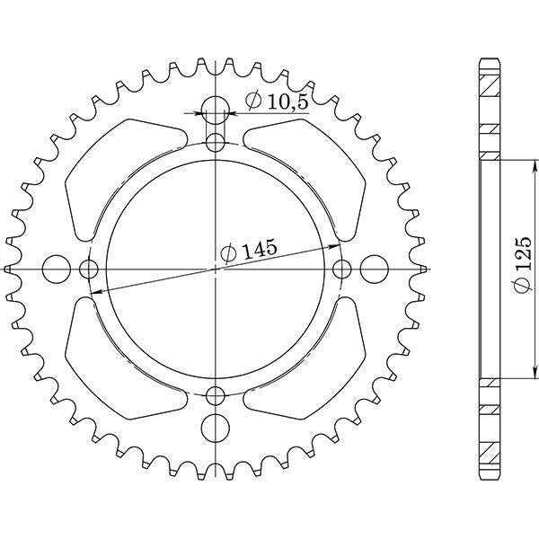 CORONA IN ACCIAIO P520 - Z39 PER YAMAHA 600 XT K 1991-1993