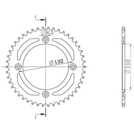 CORONA IN ACCIAIO P428 - Z49 PER KTM 85 SX 19/16 2004-2017