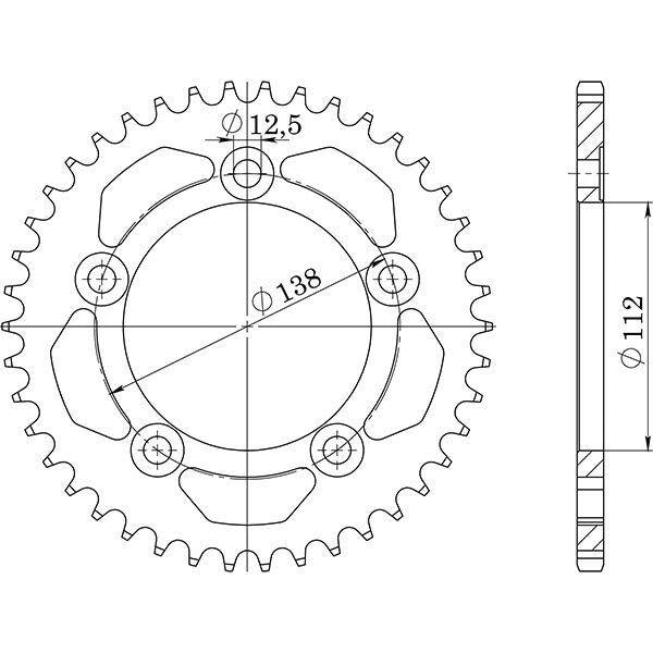 CORONA IN ACCIAIO P525 - Z41 PER YAMAHA 1000 YZF-R1M 2015-2024