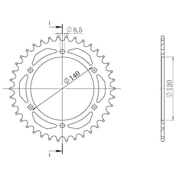 CORONA IN ACCIAIO P520 - Z38 PER HONDA 250 XL R 1984-1987