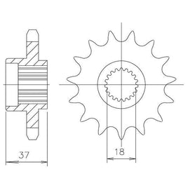 PIGNONE P520 - Z17 PER AEON 125 Cobra RS / Cobra Utility 2000-2004
