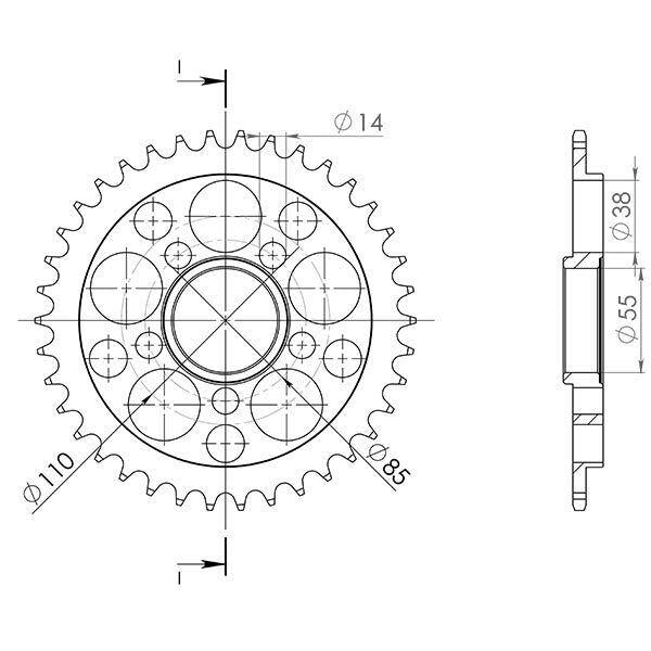 CORONA IN ALLUMINIO P520 - Z38 PER DUCATI 748 748 SPS 1998-1999