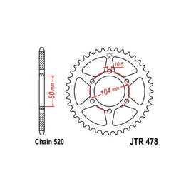 CORONA IN ALLUMINIO P520 - Z45 PER KAWASAKI 600 Ninja ZX-6RR 2005-2006